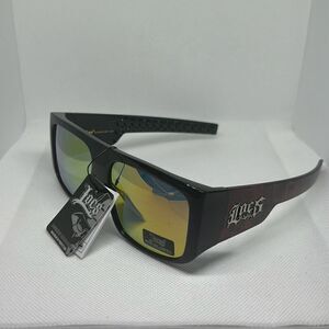 Locs Mens Graffiti Mirrored Hardcore Sunglasses